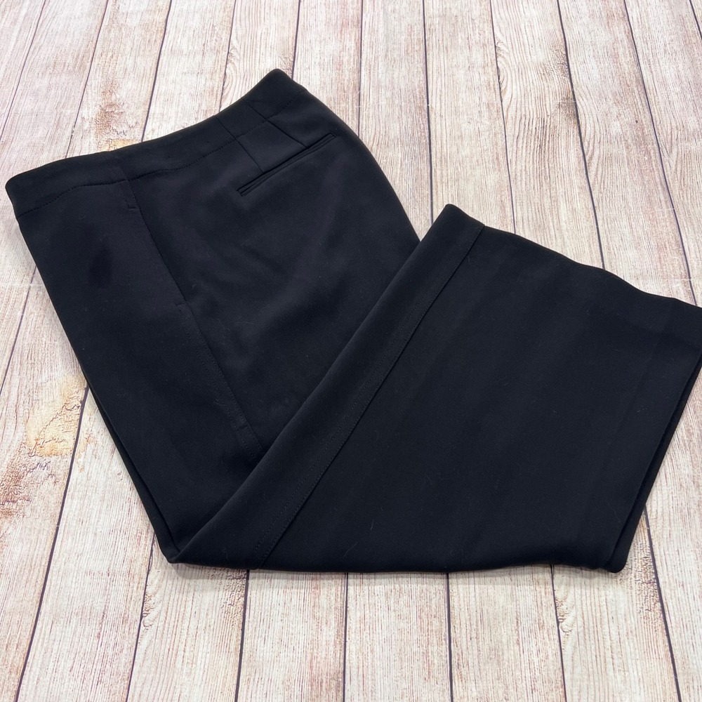 Ann Taylor Womens Black Wide Leg High‎ Rise Dress Pants Trousers Size 14